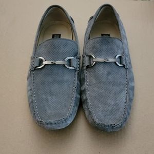 Kenneth Cole Reaction Men's Safe-N-Sound Navy Suede Leather Loafers Size 9.5